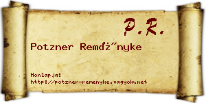 Potzner Reményke névjegykártya